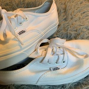 Women’s all  White Van’s size 6.5